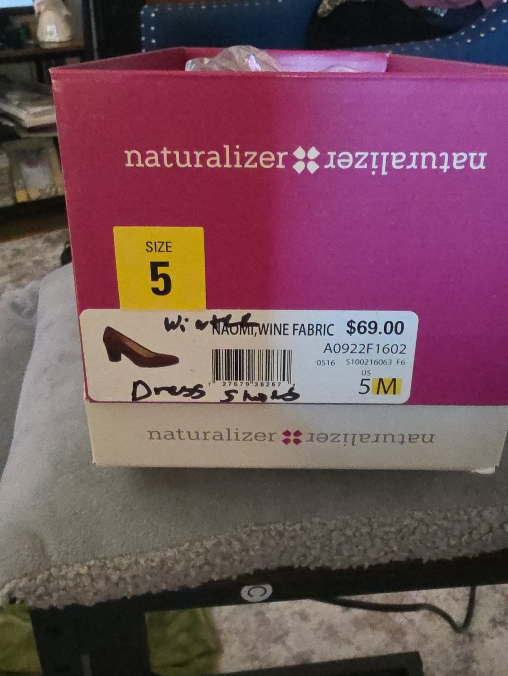 Naturalizer Pumps in Wine Fabric - Deep Burgundy Dress Heels